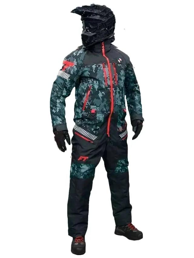 Macacão Esqui Masculino Casca Dura Algodão Térmico à Prova d'água Inverno