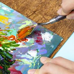 Aço inoxidável facas de pintura, paleta faca, pintura a óleo acessórios, mistura de cores, óleo, lona, acrílico, 5 pcs - Image 6