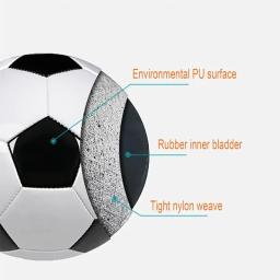Tamanho 3,4,5 bolas de futebol de treinamento profissional clássico branco preto mais grosso plutônio apertado tecido adequado prática de treinamento ou presente - Image 2