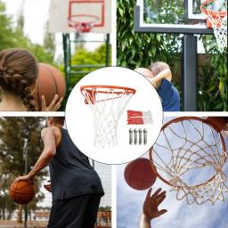 Aro de Basquete de Parede, Rede Goal Rim, Interior e Exterior, Rede de Cesto Suspenso, Rede Esportiva, 35 cm, 45cm - Image 5