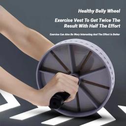 Roda Ab Roller - Alças ergonômicas antiderrapantes para fortalecimento muscular central, equipamento silencioso de exercício de ginástica em casa com tapete de joelheira - Image 3