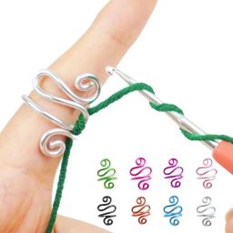 Anel de tensão artesanal Crochet Gancho ajustável Acessórios para tricô de fios para amantes de crochê - Image 1
