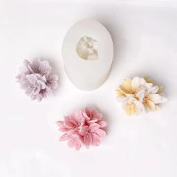 Vela de aromaterapia molde de silicone 3d pêssego flor forma sabão molde de silicone diy vela copo sabão molde bolo decoração suprimentos - Image 6