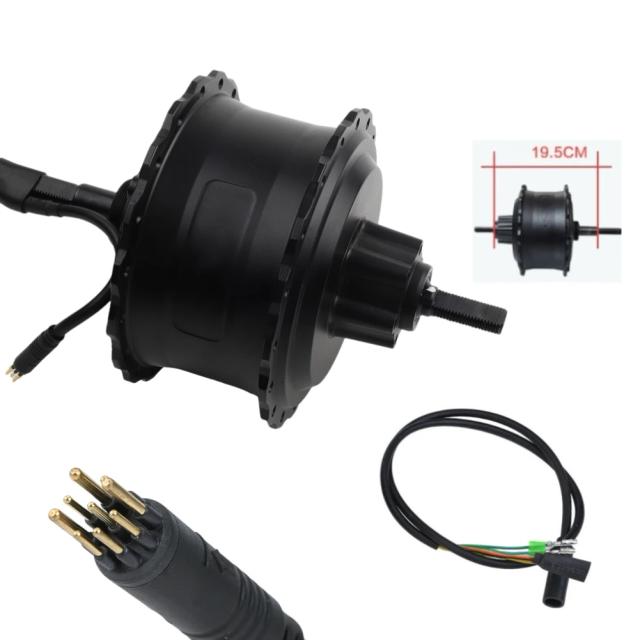 Motor de Bicicleta Elétrica Fat Bike 48V 750W 9 Pinos 20-26 Polegadas