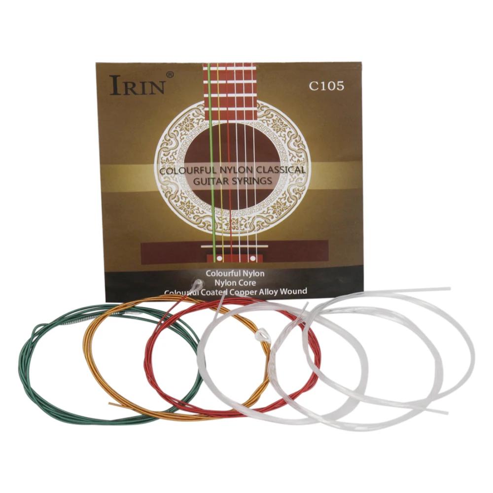 Clássico Colorido Nylon Cordas De Guitarra Cordas, Peças De Instrumentos Musicais e Acessórios, 6 pcs por conjunto - Image 4