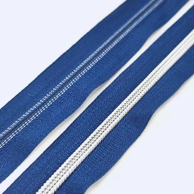 Kit de Reparação em Nylon com Zíperes e Sliders para Saco e Vestuário, Disponível em Ouro e Prata, 3m e 5m, Meetee 5# - Acessórios DIY de Costura
