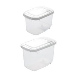 Caixa hermética do armazenamento do alimento do animal de estimação da grande capacidade, grão recipiente, tanque do arroz, organização da cozinha, farinha, cereal, alimento seco - Image 1