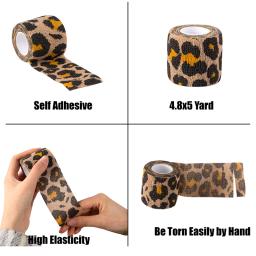 Animal Impresso Bandagem Tatuagem Auto-Adesiva, Sports Wrap Tape, Elástico, Kit de Primeiros Socorros, Pet, Joelho, 6 Pcs, 12 Pcs, 48Pcs - Image 4