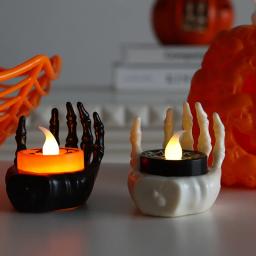 Lanterna LED para festa de Halloween, Horror Ghost Hand Lamp, Decoração para casa, Spider Bat Festival, Skull Theme Party Supply - Image 3