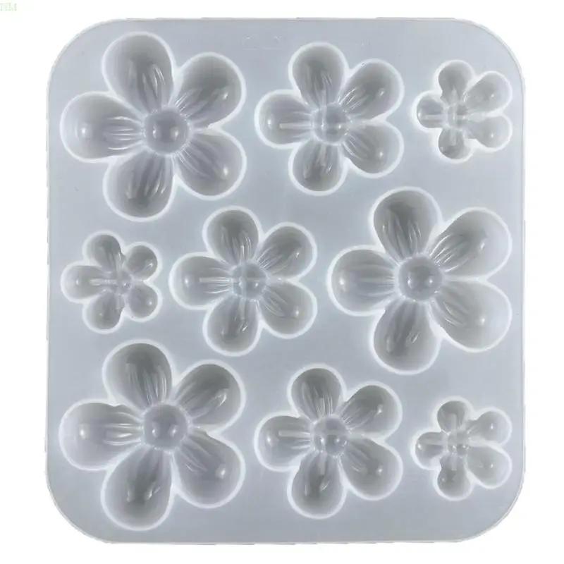 Molde resina flor 3d, moldes silicone flor cereja, faça você mesmo, colar, brincos, fabricação jóias, nm - Image 1