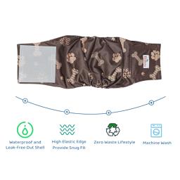 Fralda lavável para cães, calcinha sanitária reutilizável para animais de estimação, Nappy Belly Band Wrap para incontinência e treinamento de cães - Image 3