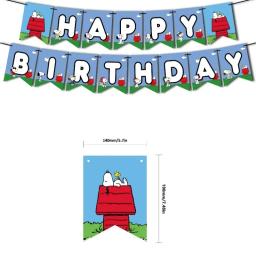 Decorações de festa de aniversário para crianças, Happy Birthday Banner, Bolo Bandeira, Balões de látex, Cupcake Toppers, Animal Pet, Cão branco, Feriados Presentes - Image 5