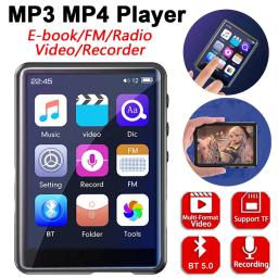 Touch Screen MP3 Player com BT 5.0, alto-falante HD embutido, rádio FM, gravação de voz, ebook, 2,4" - Image 1