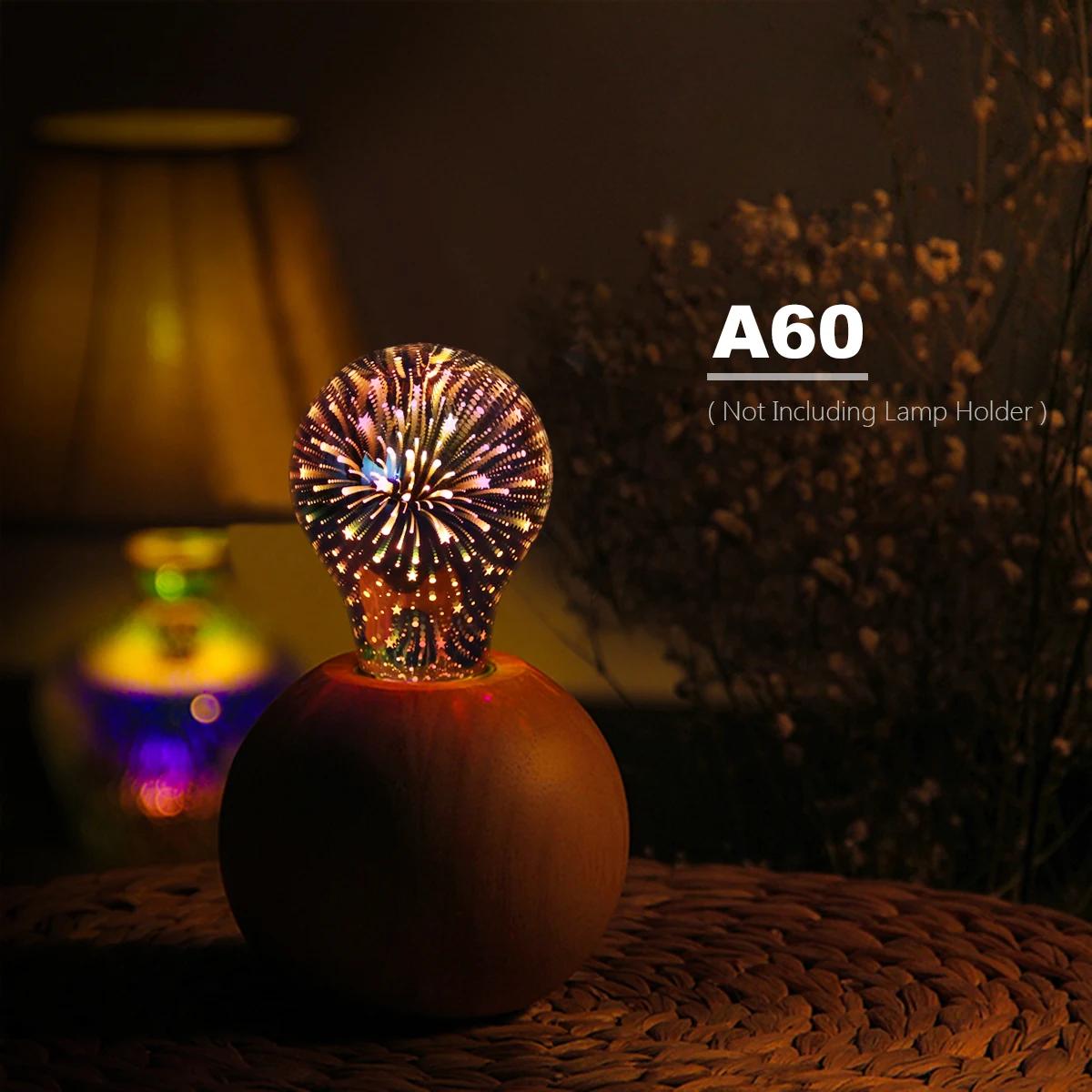 Lâmpadas incandescentes LED para decoração de férias, efeito de fogos de artifício 3D, lâmpada retro vintage, E27, AC 110V, 220V, G80, G125 - Image 1