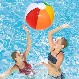 Bola de praia colorida inflável, festa na piscina, jogo aquático, esportes de praia, brinquedos divertidos para crianças, 3 peças - Image 3