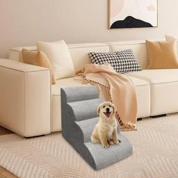 Escadas antiderrapantes para camas altas, rampa do sofá para gatos e cães idosos, cachorros brincando - Image 3