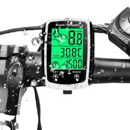 Computador de bicicleta visão noturna cronômetro com fio à prova dwireless água velocímetro odômetro ciclismo contador velocidade acessórios da bicicleta - Image 1