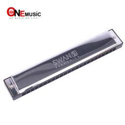 Swan SW24-4 tremolo gaita 24 buracos 48 tons c chave com caixa preta - Image 1