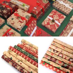Papel De Embrulho De Presente De Natal, Festa De Aniversário, Papel Artesanato DIY De Casamento, Xmas Elements Collection Gift Box, Papéis De Embalagem - Image 1