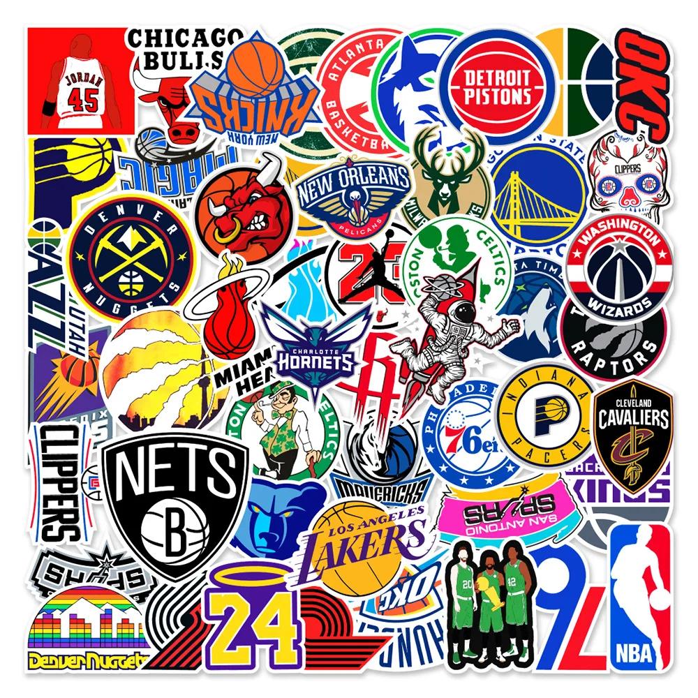 NBA Graffiti Sports Stickers, Caderno, Skate, Mala, Copo de água, Carro Graffiti, Decoração legal, Atacado, Quente, 50 Pcs - Image 1