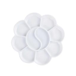 8 células bandeja de pintura de plástico flor de ameixa forma cor mistura paleta de pintura fácil limpeza ferramentas de pintura de arte diy artesanato suprimentos de arte - Image 1