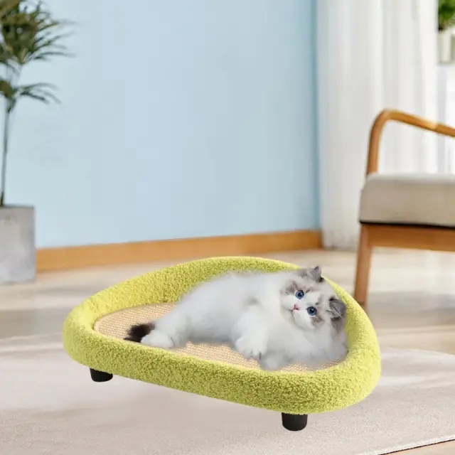 Confortável Ninho para Gatos com Almofada de Sisal e Espreguiçadeira - Sofá-Cama Ideal para Filhotes no Verão