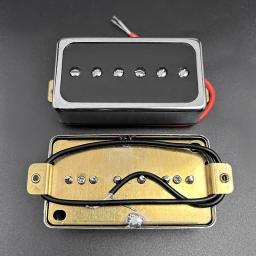 P90 estilo guitarra elétrica captador, Humbucker tamanho, Single Coil, pescoço e ponte, guitarra peças e acessórios, cromo, ouro - Image 4