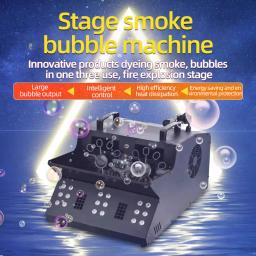 2000W Led Bubble Fog Machine Máquina integrada de bolha de fumaça de roda dupla Máquina profissional do efeito do partido do evento do casamento Para DJ Party Performance Halloween - Image 3