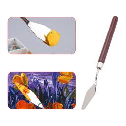 Aço inoxidável pintura a óleo faca, raspador de arte, acrílico pigmento guache, cor mistura espátula, óleo pastel rodo, arte suprimentos - Image 3