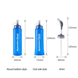 Garrafas de água dobráveis TPU Soft Flask, Pacote de hidratação, Saco de cintura, Colete, Esporte ao ar livre, 250ml 500ml 750ml - Image 6