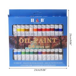 Pintura a óleo profissional Tubos Set, desenho pigmento, artista Art Supplies para iniciantes, QXNF, 24 cores, 12ml - Image 5