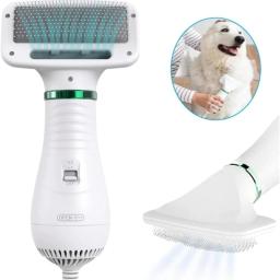 Portátil Pet cabelo secador com temperatura ajustável configurações, baixo ruído Blower, escova deslizante, 2 em 1, cães e gatos - Image 4