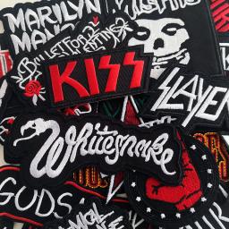 Rock Band Bordados Listras, Ferro em Adesivos, Música Badge Roupas Apliques, Suprimentos de costura DIY, 25Pcs por lote - Image 6