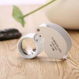 40x portátil dobrável lupa iluminado led lente uv lupa mini jóias moeda selo antiguidades presente inspeção - Image 1