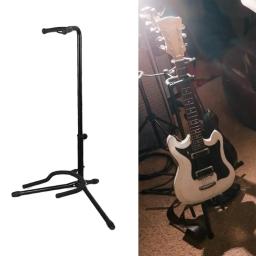 Metal Guitar Floor Stand Holder Suporte de guitarra folclórica dobrável Alaúde portátil Bass Rack para guitarra elétrica acústica Display Stand - Image 1