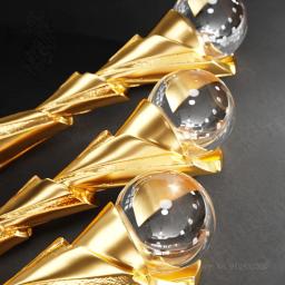 Troféu De Bola De Cristal, Personalizado, Resina De Alto Grau, Galvanoplastia De Metal, Decoração De Casa, Reunião anual, excelente equipe, Letras - Image 4