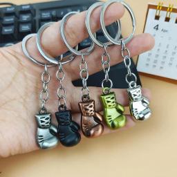 Mini luva de boxe Keychain, chaveiro do metal do esporte, amantes da aptidão, recordações do clube, presentes - Image 2