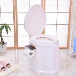 Vaso sanitário de viagem portátil compacto balde potty assentos w _ tanque de resíduos de pouco peso ao ar livre interior para acampar e caminhadas - Image 1