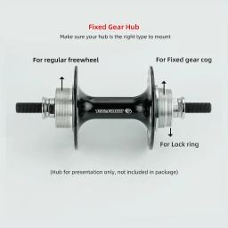 Deemount engrenagem fixa bicicleta roda livre engrenagens hub bloqueio 1 velocidade fixie bicicleta anéis de bloqueio rosqueados 13t 14t 15t 16t 17t 18t - Image 2