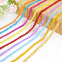 5m laço guarnição fita ouro prata centipede trançado laço curva tecido de renda diy artesanato costura acessórios decoração do casamento 8/10mm - Image 3