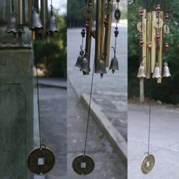 Grandes tubos de carrilhão de vento sinos de metal sino de igreja jardim ao ar livre criativo oco/casa/jardim/decoração de tapeçarias de parede - Image 5