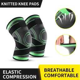 Joelheiras de Compressão Elástica, Montanhismo e Esportes Running, Engrenagem Protetora, Basquete, Fitness, Ciclismo - Image 1