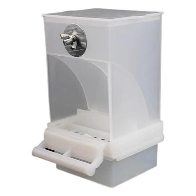 Alimentador Automático Transparente para Pássaros - Pequeno e Prático, Acessório Acrílico Anti-Splash para Gaiolas e Papagaios