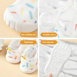 Tênis de rede antiderrapante com sola macia para bebês, sapatos clássicos para bebês, meninos e meninas recém-nascidos, primeiros caminhantes - Image 3