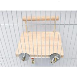 Pássaro balanço brinquedo de madeira papagaio poleiro carrinho playstand com mastigando grânulos gaiola playground para budgie aves - Image 4