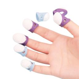 Silicone Dedais De Costura, Anti-derrapante Tampa Do Dedo, Luva Oca Protetor, DIY, ponto de cruz, Ferramentas De Costura, pontas do dedo - Image 3