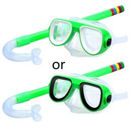 Crianças crianças conjunto snorkel máscara mergulho óculos natação óculos com snorkels secos tubo equipamento - Image 3