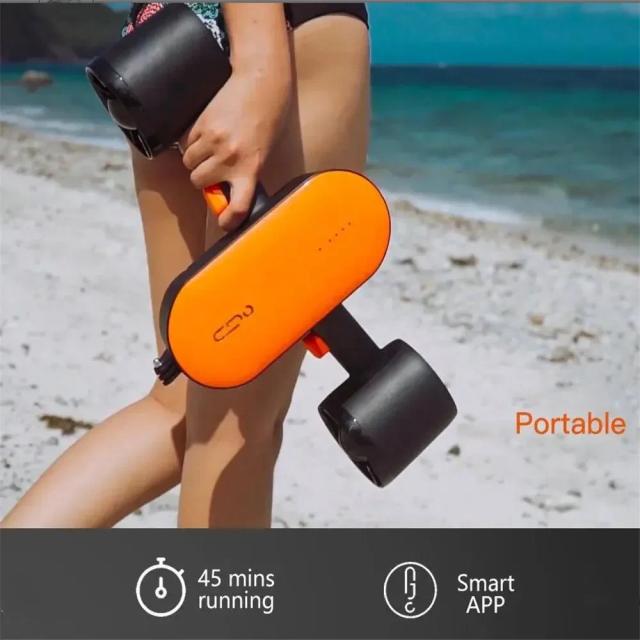 Jet Ski Elétrico Subaquático para Crianças e Adultos - Scooter de Mergulho com Impulsor de 350W para Uso em Piscinas e no Mar por até 60 Minutos