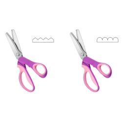 Tesoura picotar aço inoxidável, confortável, profissional, artesanato, costura, corte zig tesoura - Image 1