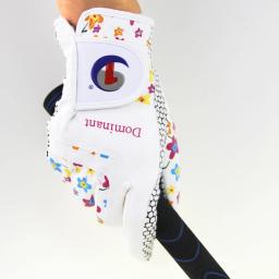 Luvas de golfe de couro PU para mulheres, macio, apto, durável, antiderrapante, respirável, aperto esportivo, 1 par - Image 5